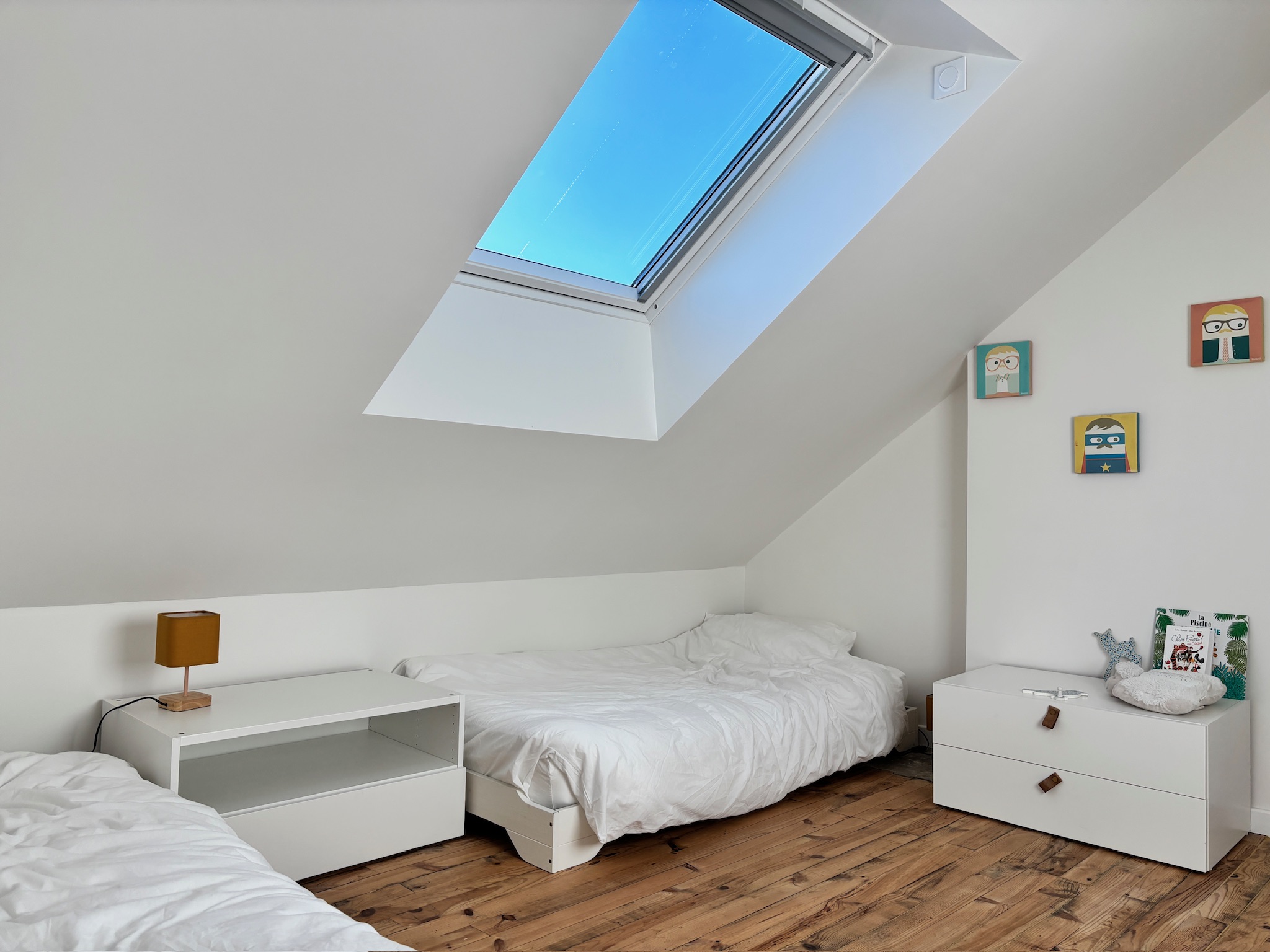 Chambre 2 lits simples à l'étage